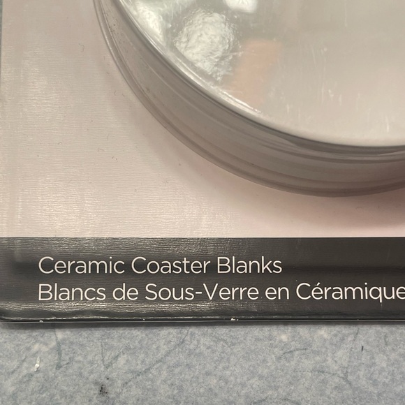 CRICUT CERAMIC COASTER BLANKS (4) for use with infusible ink, pens & markers. - Picture 2 of 3